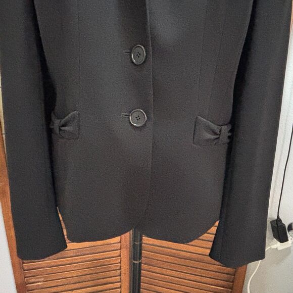 Ann Taylor Single Breasted Bow Pocket Detail Pockets Blazer Suit Jacket Size 8 - Picture 6 of 16